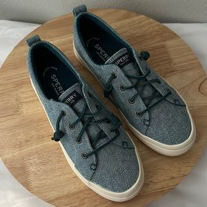 Sperry Crest Vibes Washed Twill Slip-On Sneakers